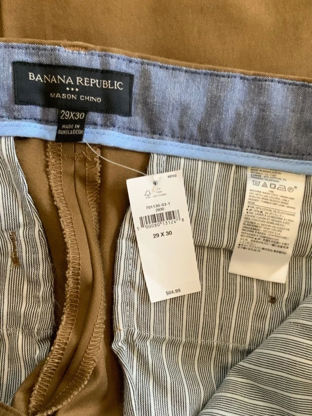 Banana Republic Mason Athletic Fit Chino Pants